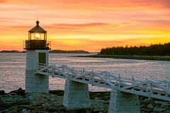 Dramatic Sunset at Marshall Point Lighthouse in Maine